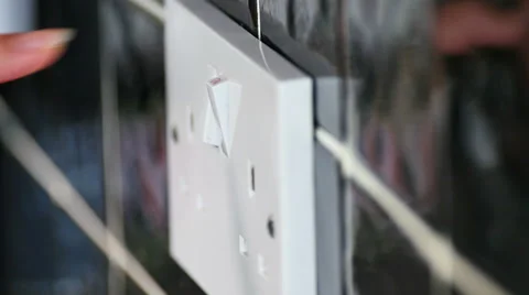 Switching off plug sockets Stock Footage 42997103