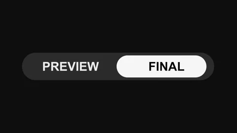 Switching Preview to Final Mode Toggle Button Animation, Sleek UI Switch Design 動画素材 311588089