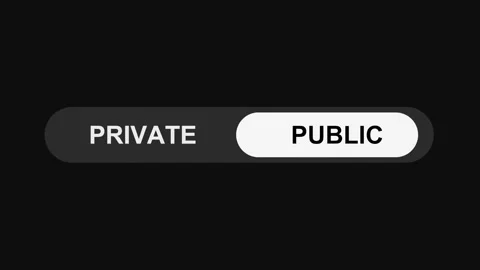 Switching Private to Public Mode Toggle Button Animation, Sleek UI Switch Design Stock Footage 311588087