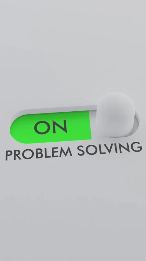 Switching on the PROBLEM SOLVING switch Vertical Video Stock Footage 302449612