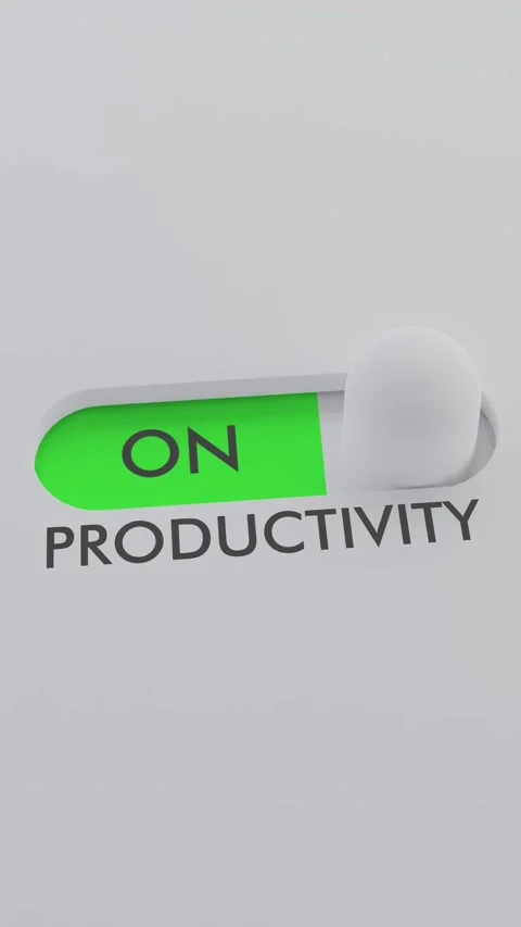 Switching on the PRODUCTIVITY switch Vertical Video Stock Footage 302449593