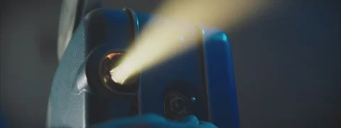Switching on the Projector Stock Footage 151048427