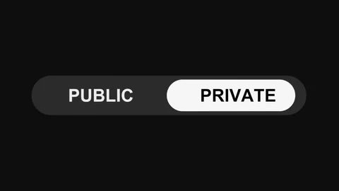 Switching Public to Private Mode Toggle Button Animation, Sleek UI Switch Design Stock Footage 311588082