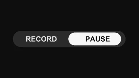 Switching Record to Pause Mode Toggle Button Animation, Sleek UI Switch Design Stock Footage 311588104