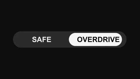 Switching Safe to Overdrive Mode Toggle Button Animation, Sleek UI Switch Design Stock Footage 311588112