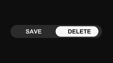 Switching Save to Delete Mode Toggle Button Animation, Sleek UI Switch Design Stock Footage 311588114