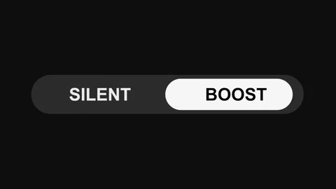 Switching Silent to Boost Mode Toggle Button Animation, Sleek UI Switch Design Stock Footage 311588119