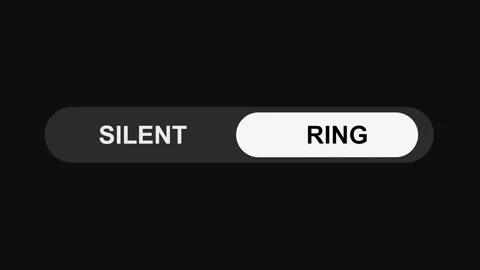 Switching Silent to Ring Mode Toggle Button Animation, Sleek UI Switch Design Stock Footage 311588127