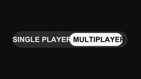 Switching Single Player to Multiplayer Mode Toggle Button Animation, Sleek UI Stock Footage 311588131