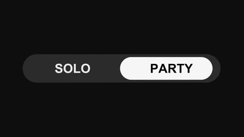 Switching Solo to Party Mode Toggle Button Animation, Sleek UI Switch Design Stock Footage 311588155