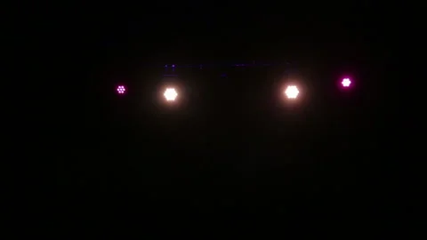 Switching spotlights setting the position of the lights. Stock Footage 133963401