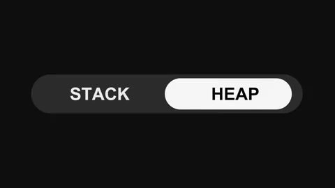 Switching Stack to Heap Mode Toggle Button Animation, Sleek UI Switch Design Stock Footage 311588161