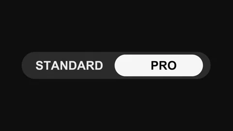 Switching Standard to Pro Mode Toggle Button Animation, Sleek UI Switch Design Stock Footage 311588158