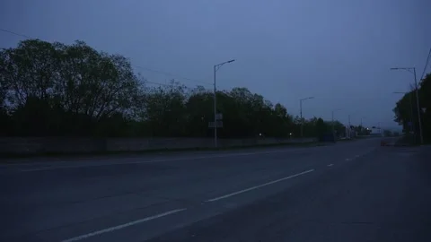 Switching on street lighting Stock Footage 169732503