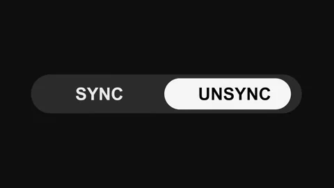 Switching Sync to Unsync Mode Toggle Button Animation, Sleek UI Switch Design Stock Footage 311588180