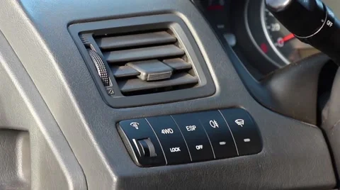 Switching on/off the system of the 4WD and ESP Video stock 47286173