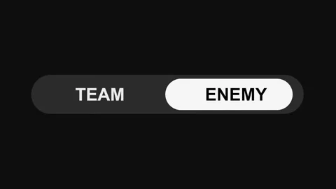 Switching Team to Enemy Mode Toggle Button Animation, Sleek UI Switch Design Stock Footage 311588187