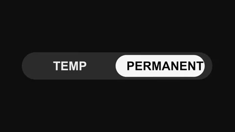Switching Temp to Permanent Mode Toggle Button Animation, Sleek UI Switch Design Stock Footage 311588185