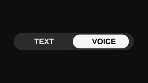 Switching Text to Voice Mode Toggle Button Animation, Sleek UI Switch Design Stock Footage 311588194