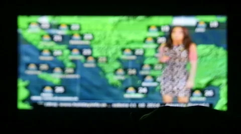 Switching TV by Remote Control Stock Footage 42576163