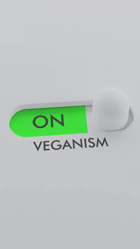 Switching on the VEGANISM switch Vertical Video Video stock 302449762