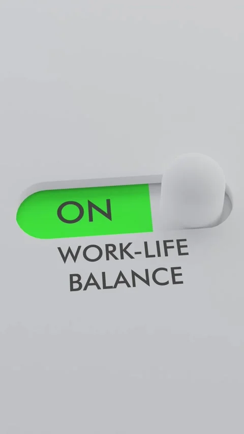 Switching on the WORK-LIFE BALANCE switch Vertical Video Stock Footage 302450358