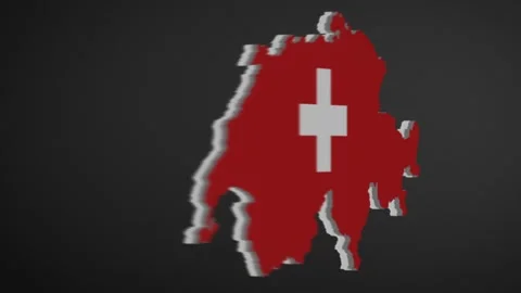 Switzeland Border Map Intro Animation Stock Footage 205745430
