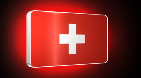 Switzerland 3d flag Stock Footage 959482