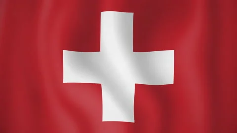 Switzerland animated flag. Seamless loop. 4K Stock-Footage 145464224