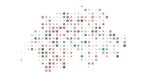 Switzerland Circle Map Digital Art Stock Footage 311651852