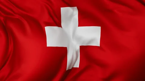 Switzerland cloth flag background loop Stock Footage 310850758