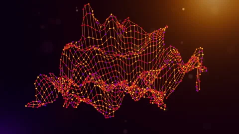 Switzerland Connected Intelligence Network Map Reveal Animation Stock Footage 337250328