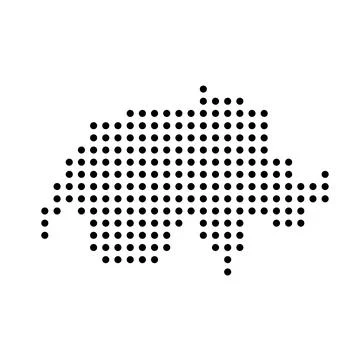Switzerland dotted vector map Stock Illustration