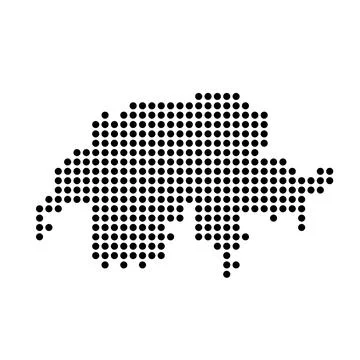 Switzerland dotted vector map Stock Illustration