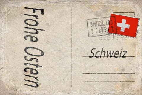 Switzerland Easter Celebration Background Stock Illustration