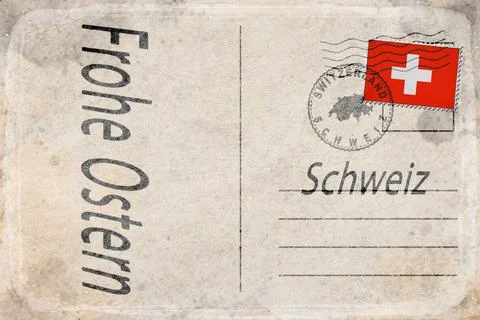 Switzerland Easter Celebration Background Stock Illustration