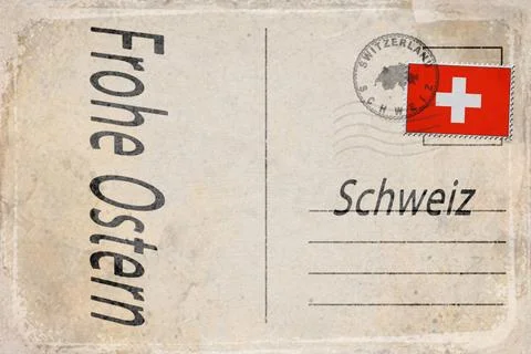 Switzerland Easter Celebration Background Stock Illustration