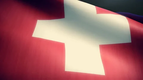 Switzerland Flag Animation Loop Stock Footage 38008153