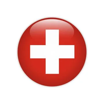 Switzerland flag on button Stock-Illustration