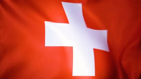 Switzerland Flag Flapping Stock Footage 118966088
