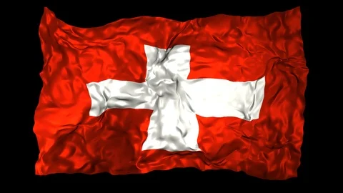 Switzerland flag Stock Footage 110858437
