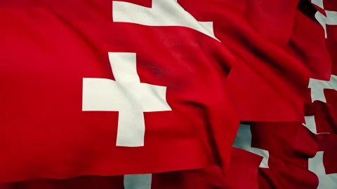 Switzerland flag Stock Footage 144981720