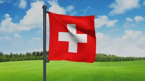Switzerland Flag Stock Footage 151862060
