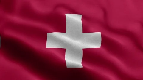 Switzerland flag Front Stock Footage 318669942