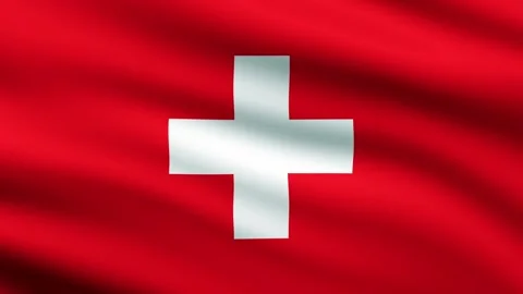 Switzerland Flag full screen background animation Stock Footage 263911489