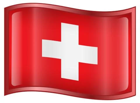 Switzerland flag icon. Stock Illustration