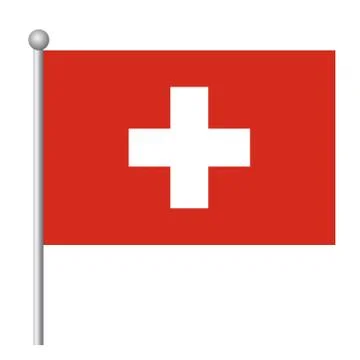 Switzerland flag vector template background realistic copy Stock Illustration