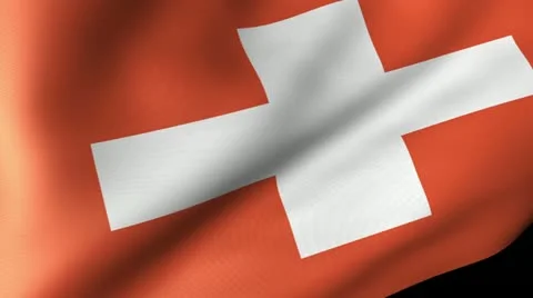 Switzerland Flag Waving 스톡 동영상 12230168