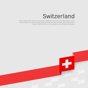Switzerland flag on a white background. Vector banner design, switzerland Stock Illustration