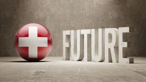 Switzerland. Future  Concept. Stock Illustration